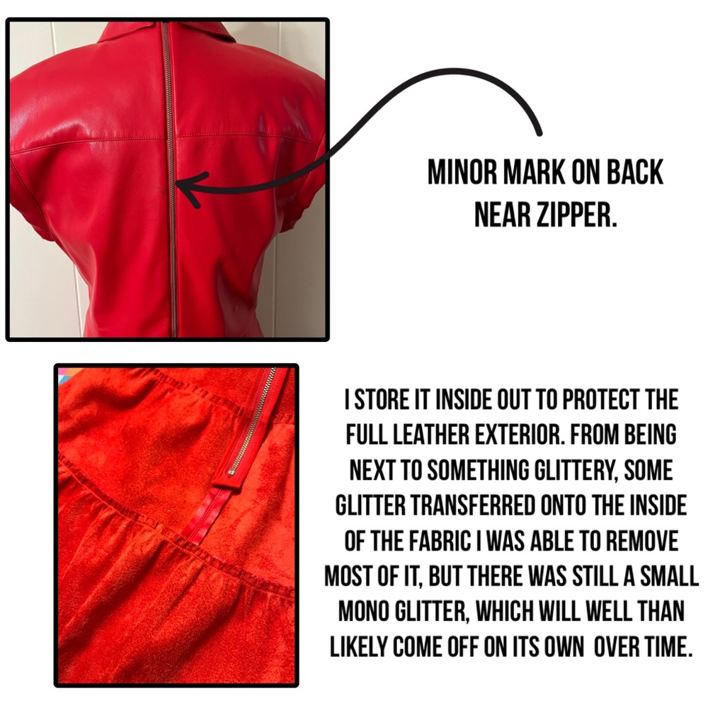 ALICE + OLIVIA Mila red Vegan Leather Deep V Twist-Front Mini Dress 10 - Picture 16 of 16